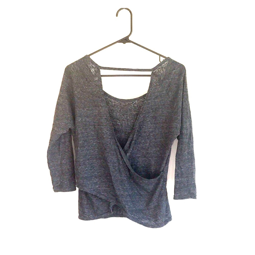 Open back Grey American Eagle Blouse